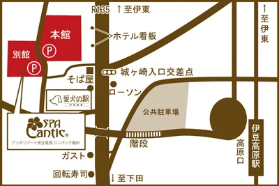 チャンティック 伊豆高原店 アクセスマップ