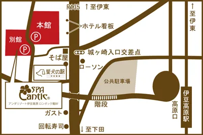 チャンティック　伊豆高原店　アクセスマップ